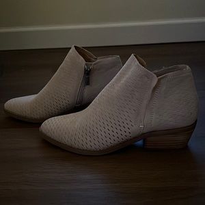 Lucky brand tan wedged ankle boots
